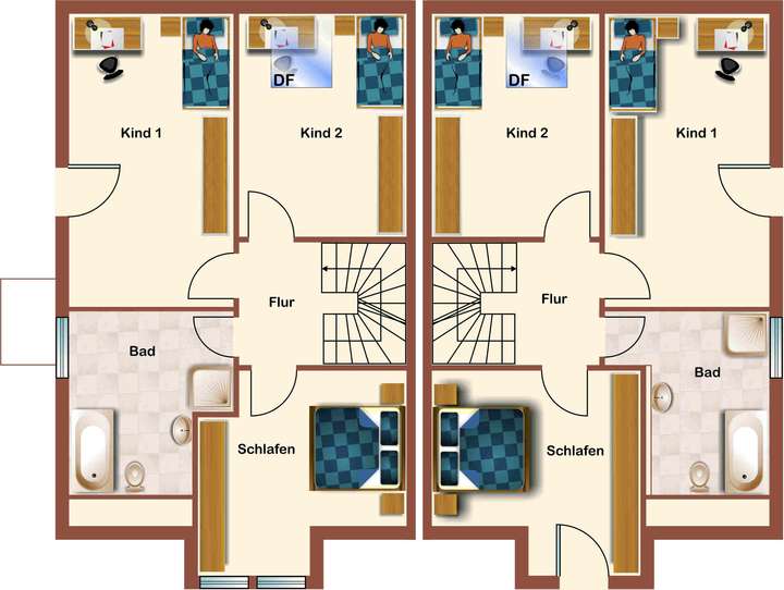 Grundrissbeispiel Obergeschoss