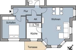 2 Zimmerwohnung mit Terrasse - Seniorengerecht und barrierearm! – Hans-Driesch-Str. 4, 4179 Leutzsch, Leipzig – Vorschaubild 2