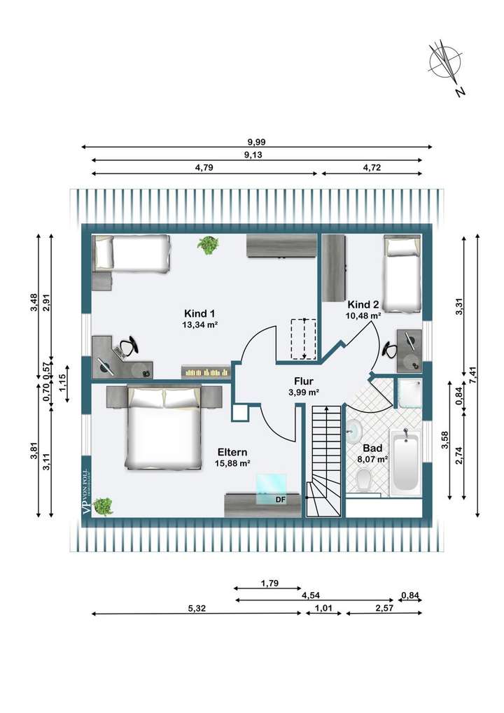 Grundriss Obergeschoss
