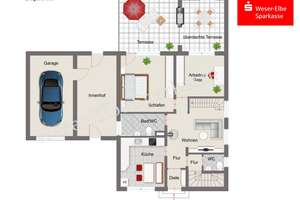 Walmdachbungalow auf parkähnlichem Grundstück – Die vollständige Adresse der Immobilie erhältst du vom Anbieter., 27639 Nordholz – Vorschaubild 34