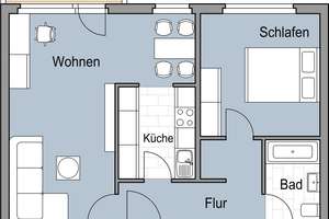 Wohnen mit Weitblick: renovierte 2-Zimmer-Wohnung mit Balkon! – Kennedystr. 16, 82178 Puchheim – Vorschaubild 9