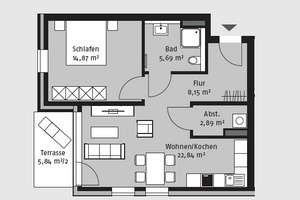 Attraktiver Neubau - hochwertige 2 Zimmer Wohnung m. EBK, Terrasse und Garten in den Steimker Gärten – Kamillenweg 1, 38446 Steimker Berg, Wolfsburg – Vorschaubild 18