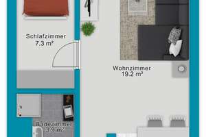 ++ Helles 2-Zimmer Apartment mit Aussicht in Niederrad - Ideale Kapitalanlage mit Potenzial ++ – 60311 Niederrad, Frankfurt am Main – Vorschaubild 10