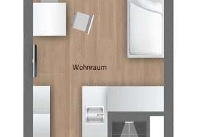 1 Zimmer Apartment mit Balkon in München/Riem möbliert ab 01.07.26 (fix) für mindestens 6 Monate – Willy-Brandt-Allee 14, 81829 Messestadt Riem, München – Vorschaubild 12