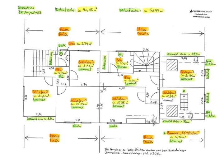 Grundriss Dachgeschoss