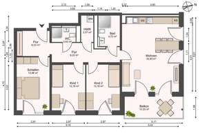 107 neue Mietwohnungen inkl. Einbauküche / H3-01-07 | 4-Zi. II | 1.OG | Balkon mit Ostausrichtung – Max-Planck-Straße 14, 14473 Südliche Innenstadt, Potsdam – Vorschaubild 59