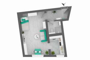 Gohlis-Süd: Stilvolles Single-Apartment (2020 saniert) mit moderner Einbauküche – Die vollständige Adresse der Immobilie erhältst du vom Anbieter., 4155 Gohlis-Süd, Leipzig – Vorschaubild 15