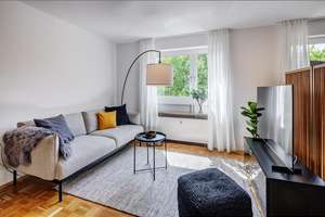 Möbliert: Sonniges Apartment zur ruhigen Gartenseite ausgerichtet  – Leopoldstraße 251, 80807 Milbertshofen, München – Vorschaubild 2