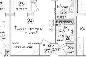 Erbpachtobjekt mit zuverlässigem Mieter- 1 Zimmer Wohnung mit Balkon – Richard Wagner Strasse 5, 23556 Sankt Lorenz Nord, Lübeck – Vorschaubild 13