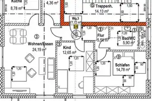 Erstbezug mit Balkon und EBK: Stilvolle 3-Zimmer-Wohnung mit gehobener Innenausstattung in Paderborn – Lülingsberg 8, 33100 Paderborn (Kreis) – Vorschaubild 3