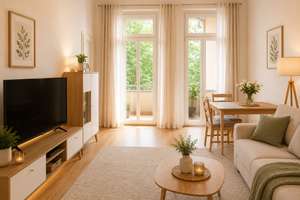 Wohnen am Clara-Zetkin-Park – Stilvolle Denkmalwohnung mit großem Balkon in begehrter Bestlage
 – Die vollständige Adresse der Immobilie erhältst du vom Anbieter., 4275 Südvorstadt, Leipzig – Vorschaubild 5
