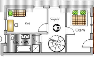 Schöne 3,5-Zimmer-Maisonette-Wohnung mit Balkon in Hemmingen – Die vollständige Adresse der Immobilie erhältst du vom Anbieter., 71282 Hemmingen – Vorschaubild 2