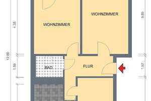 Jetzt schnell sein und Nachmieter werden im Erfurter Süden! – Ernst-Haeckel-Straße 10, 99097 Melchendorf, Erfurt – Vorschaubild 2