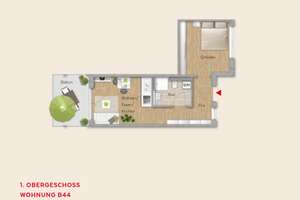 Vertriebsstart CURD :  2 Zimmer - Wohnung mit Balkon als Kapitalanlage = 44 m² – Curd - Jürgens - Straße 8, 89231 Neu-Ulm – Vorschaubild 8