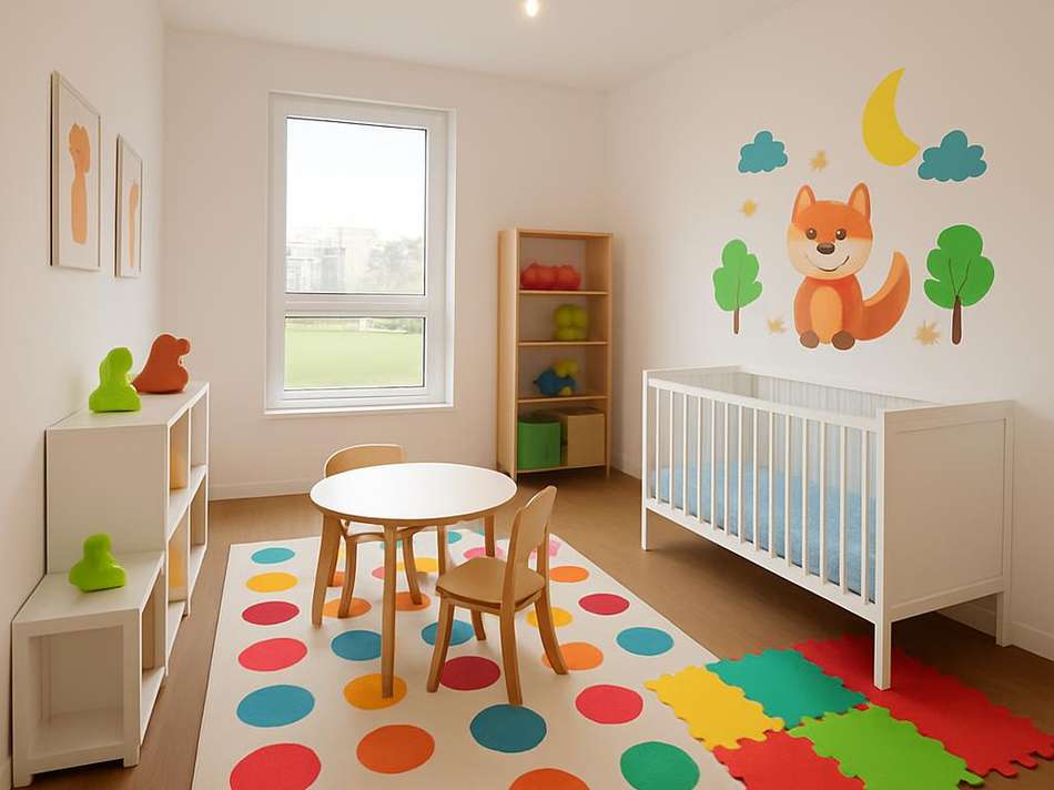 Kinderzimmer eingerichtet (KI)