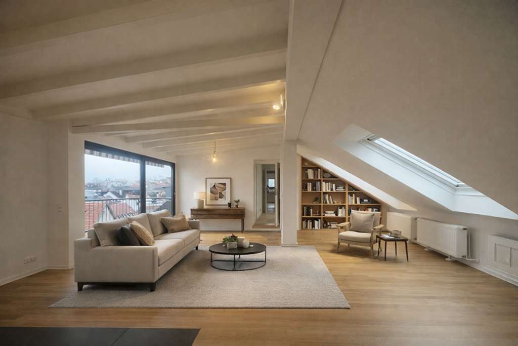 Immobilie in Bodenheim - ImmobilienPunkt***SCHICKE DACHGESCHOSSSTUDIOWOHNUNG IM HISTORISCHEN ORTSKERN VON BODENHEIM! - Bild 0