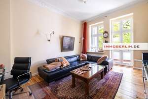 IMMOBERLIN.DE - Charmante Stuck-Altbauwohnung mit Westloggia