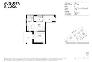 Stilvolle 2-Zimmer Wohnung mit großzügiger Terrasse und EBK – Kurt-Viermetz-Straße 2, 86150 Bahnhofs-, Bismarckviertel, Augsburg – Vorschaubild 12