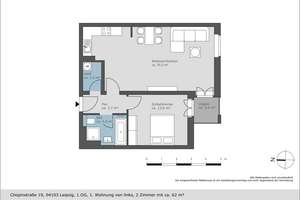 Wohnkomfort mit Extra - Stilvolle 2-Raum-Wohnung – 4103 Zentrum-Ost, Leipzig – Vorschaubild 6