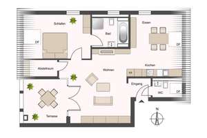 Neubau DG Wohnung - modern - pfiffig - energieeffizient - EBK ablösefrei – Die vollständige Adresse der Immobilie erhältst du vom Anbieter., 86199 Göggingen-Süd, Augsburg – Vorschaubild 9