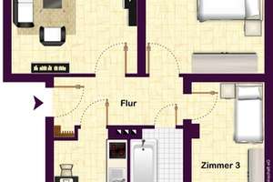 ACHTUNG! Frisch gestrichen! Schicke Kaßbergwohnung mit Balkon – Hoffmannstraße 26, 9112 Kaßberg, Chemnitz – Vorschaubild 9