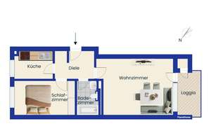 Attraktive Kapitalanlage in Essen-Bedingrade –vermietete 2-Zimmer-Eigentumswohnung – 45359 Bedingrade, Essen – Vorschaubild 4