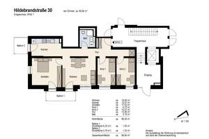 Erstbezug nach Modernisierung: Vier-Zimmer-Wohnung mit 2 Balkonen – Hildebrandstraße 30, 76227 Durlach, Karlsruhe – Vorschaubild 12