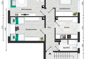 Attraktive Eigentumswohnung - 3 Räume, Küche, Diele, Bad in zentraler Lage von Bochum-Hofstede – Die vollständige Adresse der Immobilie erhältst du vom Anbieter., 44809 Hofstede, Bochum – Vorschaubild 11