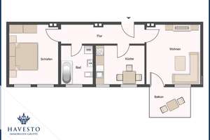 Gepflegte 2-Zimmer-Dachgeschosswohnung, 61,60 m², mit Balkon und hochwertiger Ausstattung – 39112 Sudenburg, Magdeburg – Vorschaubild 8