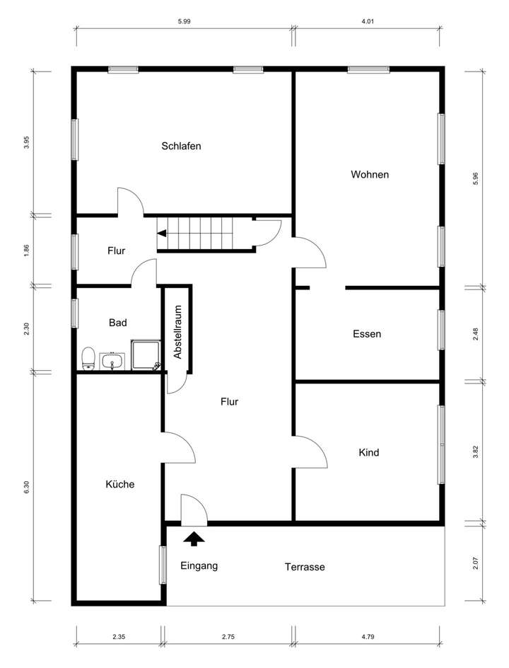 Grundriss Obergeschoss
