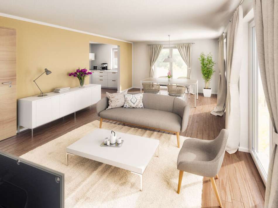 Wohnbeispiel Wohnzimmer.