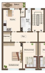 Helle 2-Zimmer-Wohnung mit Balkon – Erstbezug nach Sanierung