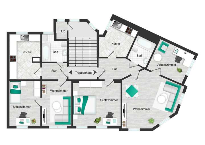 Grundriss 1 Obergeschoss