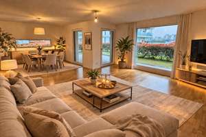 Wohnen wie im eigenen Haus - moderne Gartenwohnung am Altrhein mit Terrasse & Tiefgarage