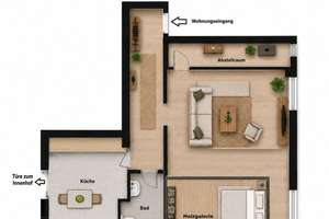 Gemütliches Stadtappartement mit Wohnküche in absolut ruhiger Hinterhoflage – Die vollständige Adresse der Immobilie erhältst du vom Anbieter., 81667 Haidhausen Nord, München – Vorschaubild 7