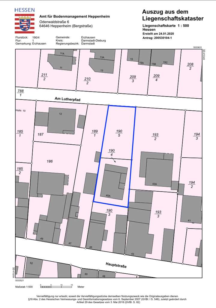 18) Liegenschaftskarte