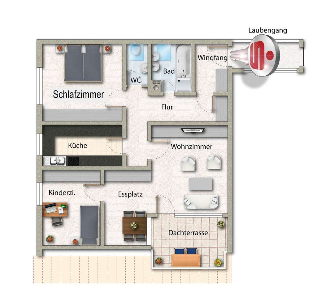Immobilie in Kuchen - Gestalten Sie Ihr neues Zuhause! 3,5-Zimmer-ETW mit Balkon und 2 Garagen! - Bild 1
