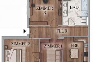 MEGA =》BRÜHL / CITY + UNI NAH, EINBAUKÜCHE, TAGESLICHTBAD !! – Elisenstr. 24, 9111 Zentrum, Chemnitz – Vorschaubild 4