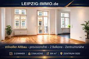 Seltene Gelegenheit ** vermietete 3-Raumwohnung im Zentrum-Süd ** 2 Balkone ** GWC ** Parkett