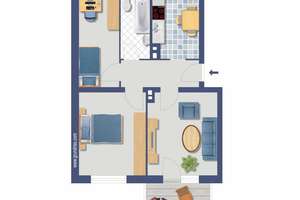 kleine  - gemütliche 3-Zimmer ETW in toller Lage direkt am Rechenberg in NBG-Hardenbergstr. 48 WE31