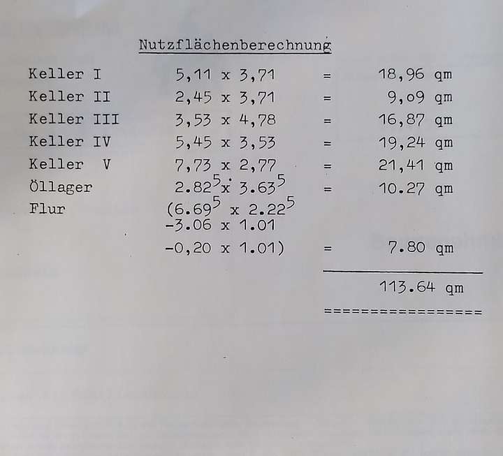 Nutzflächenberechung