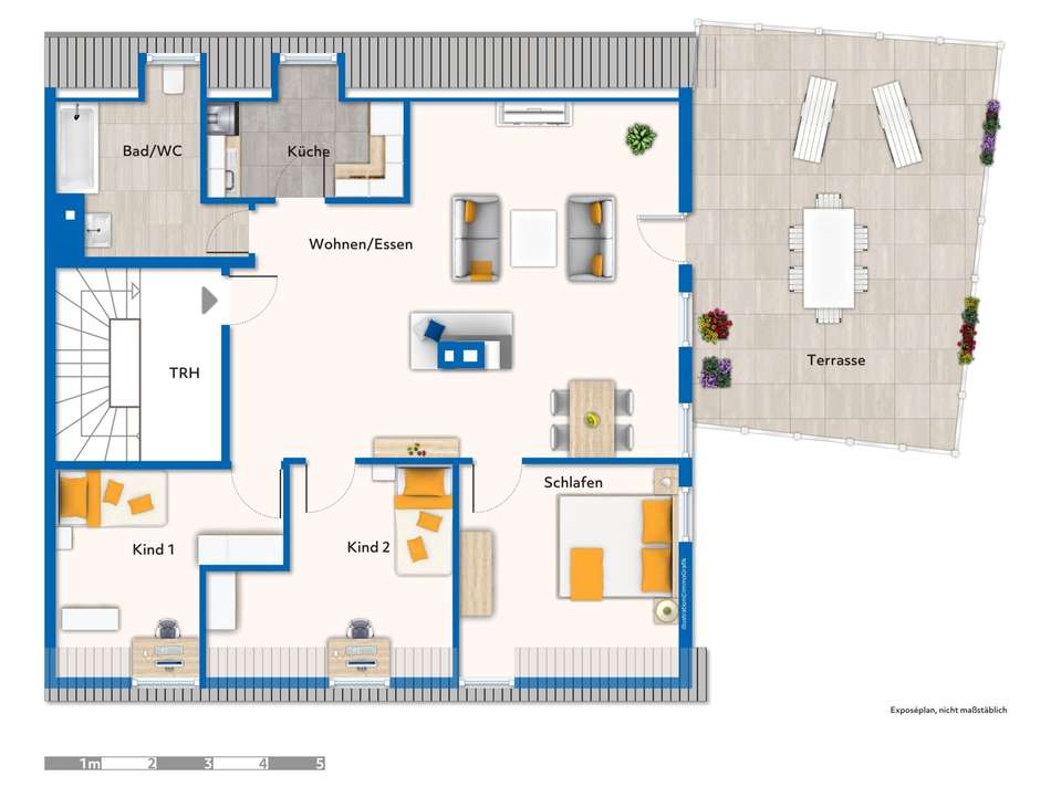 Grundriss Wohnung Obergeschoss