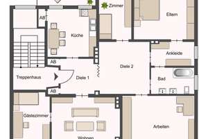 Bielefelder Altstadt: energetisch saniertes Altbaujuwel mit Balkon & Fernwärme! – Die vollständige Adresse der Immobilie erhältst du vom Anbieter., 33602 Mitte, Bielefeld – Vorschaubild 16