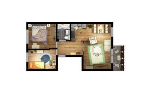 3-Raum Wohnung mit Balkon und Dusche zu vermieten (Aufzuganbau!) – Moskauer Straße 4, 39218 Schönebeck (Elbe) – Vorschaubild 3
