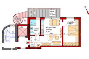 Neubau in Köln-Kalk / 2 Zi. / 54m² / Balkon / Aufzug / Walk-In Dusche – Johann-Classen-Straße 75, 51103 Kalk (Ortsteil), Köln – Vorschaubild 2