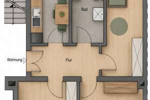 * Wohnen am Stadtteilpark Plagwitz * provisionsfreie 3-Raumwohnung * Balkon * Stuck * ruhige Lage – Industriestraße 73, 4229 Plagwitz, Leipzig – Vorschaubild 2