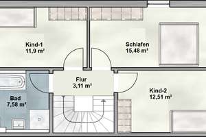 Reiheneckhaus (Neubau) in Augsburg im gehobenen Stadtteil Göggingen in ruhiger und grüner Lage – Die vollständige Adresse der Immobilie erhältst du vom Anbieter., 86199 Göggingen-Süd, Augsburg – Vorschaubild 10