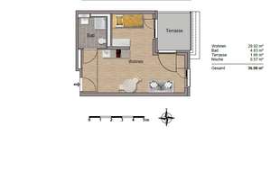 Modernes Studio-Apartment mit stilvoller Möblierung – 60528 Niederrad, Frankfurt am Main – Vorschaubild 9