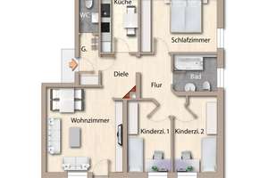 *Mehrheitsanteil!* 4 Wohnungen im Paket *Fenster, Heizung neuwertig* 7-Parteienhaus *PROVISIONSFREI* – Die vollständige Adresse der Immobilie erhältst du vom Anbieter., 85399 Hallbergmoos – Vorschaubild 14