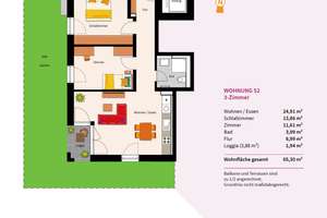 3-Zimmer-Neubauwohnung – Die vollständige Adresse der Immobilie erhältst du vom Anbieter., 69126 Rohrbach, Heidelberg – Vorschaubild 4